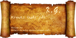Kreutz Győző névjegykártya