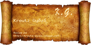 Kreutz Győző névjegykártya