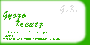 gyozo kreutz business card